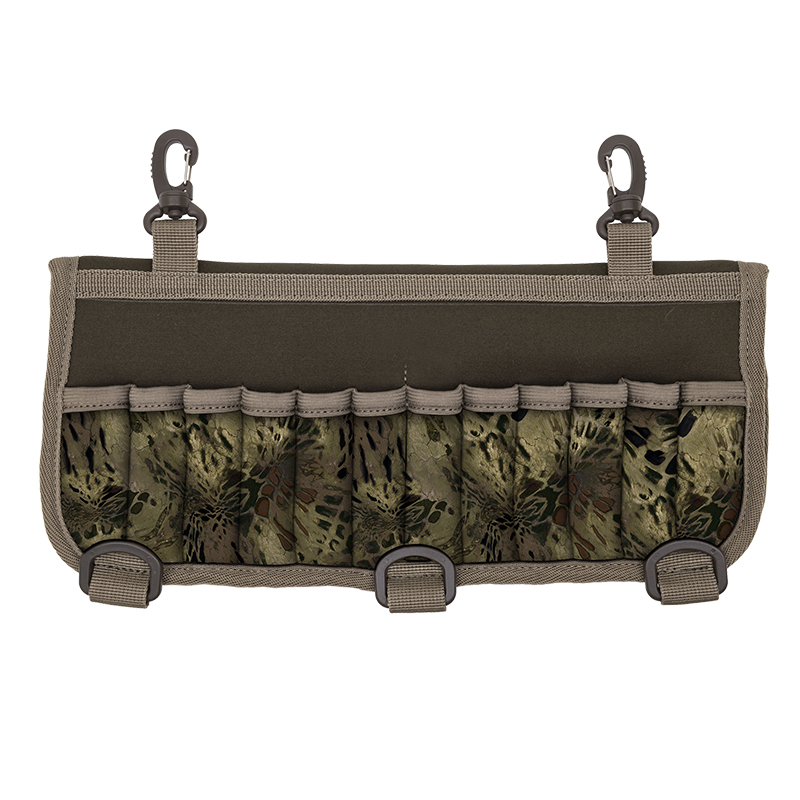 Camouflage 24 Rounds Shotgun Shell Holder Belt,Tactical Shooting Gun Bullet Belt Pouch, Waterproof Canvas Cartridge Ammunition B