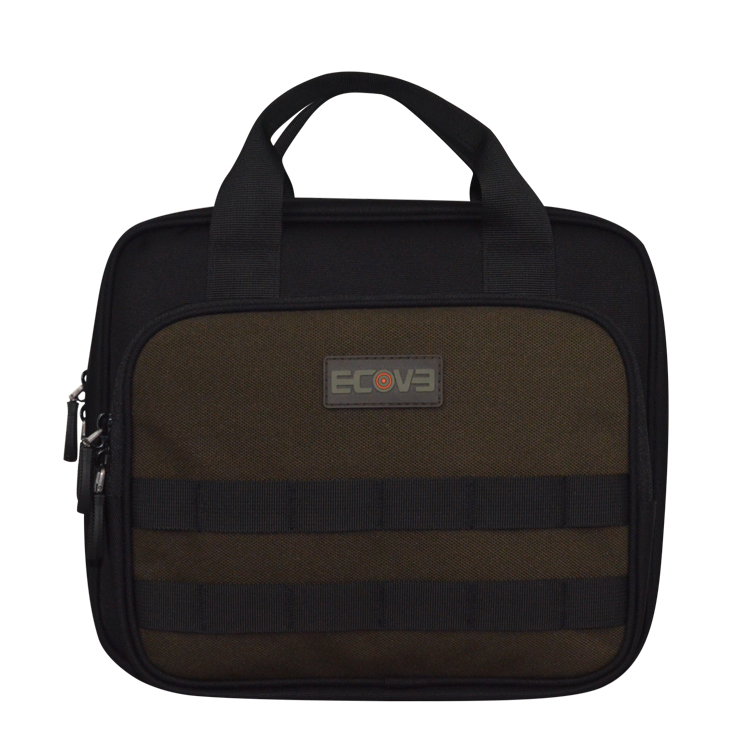ECOEVO police custom military waterproof Double Pistols Case Tactical Case Handgun bag